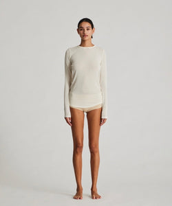 Tyra wool top, off white