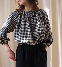 Load image into Gallery viewer, Camille tunic, black and white gingham