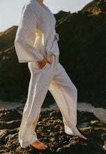 Load image into Gallery viewer, Sol Top, ecru with brown stripes