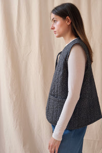 Anaïs quilted vest, black