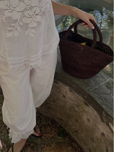 Load image into Gallery viewer, Penne Raffia Bag - Cioccolato, Mimmi