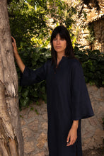 Load image into Gallery viewer, Mille Caftan, dark blue linen