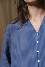 Load image into Gallery viewer, Alais Shirt, blue stripes