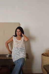 Sabrine lace dress, creme