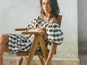 Gisèlle Dress, brown gingham