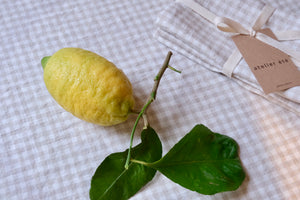 Napkins, natural gingham