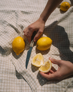 Napkins, natural gingham