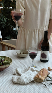 Tablecloth, natural gingham