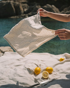 Napkins, natural gingham