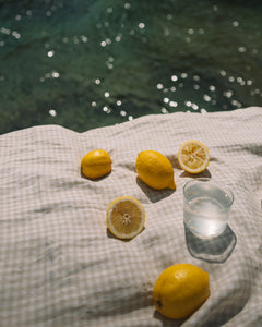 Tablecloth, natural gingham