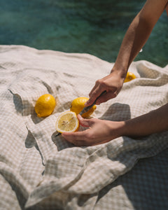 Napkins, natural gingham